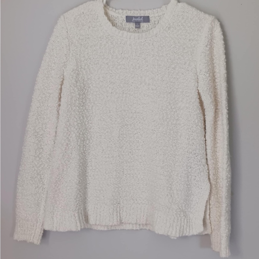 Marled Cream Crew Neck Sweater